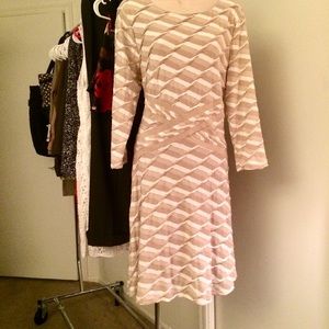 14 Vintage 90s Dress Jersey Knit Striped Dress VTG